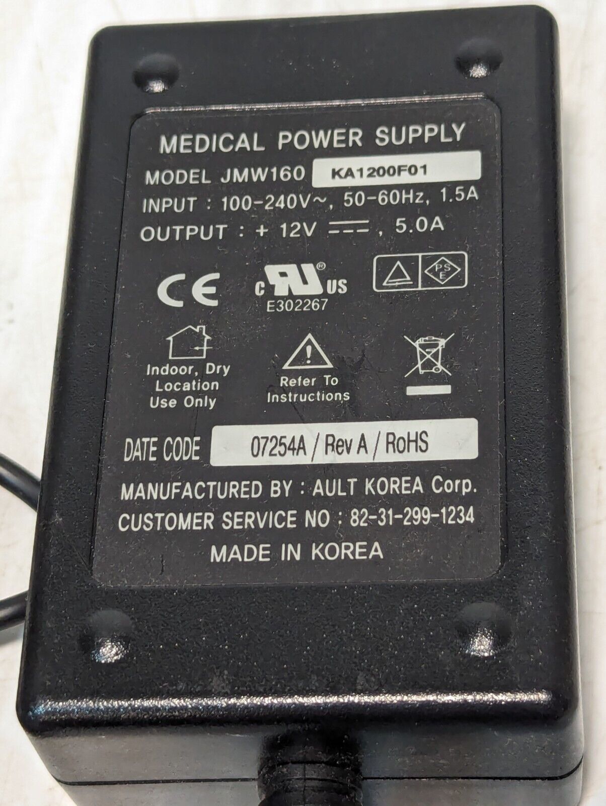 Ault Medical Power Supply JMW160 KA1200F01 - Free Shipping