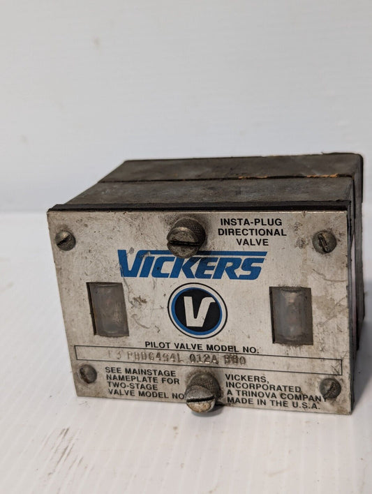 Vickers F3 PBDG494L 012A B60 insta-plug directional valve as pictured