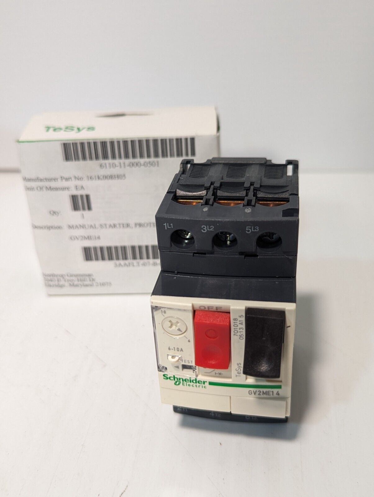Schneider Electric GV2ME14 Manual Starter Protector 600Vac  - Free Shipping