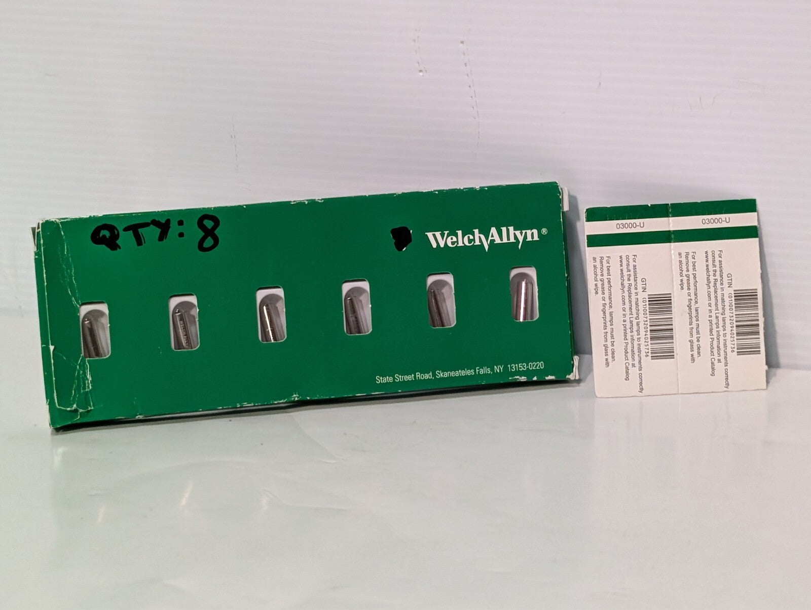 (8) Welch Allyn 03000-U6 Halogen 3.5V Replacement Lamp 6-Pack and 2 Singles