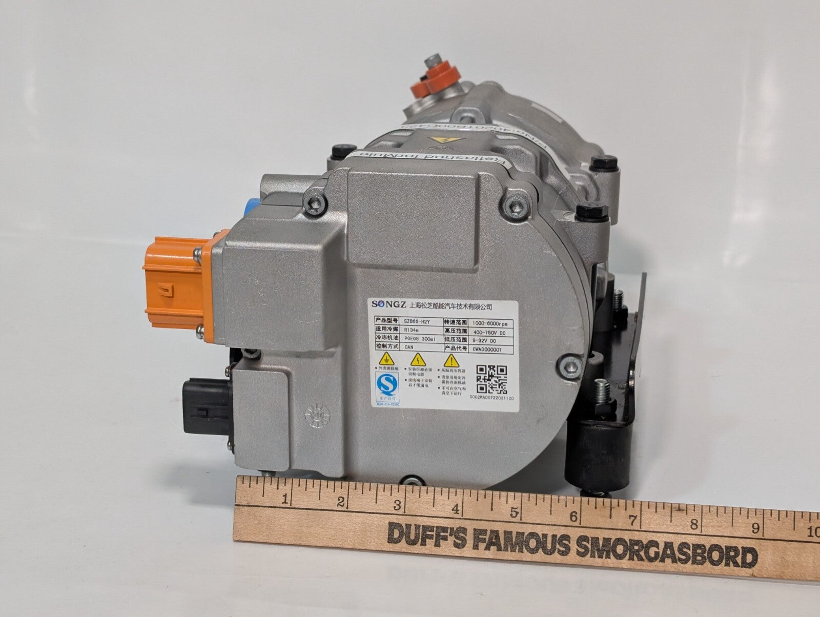 Songz SZB66-H2Y Electric Air Conditioning Compressor, 1000-6000rpm, R134A