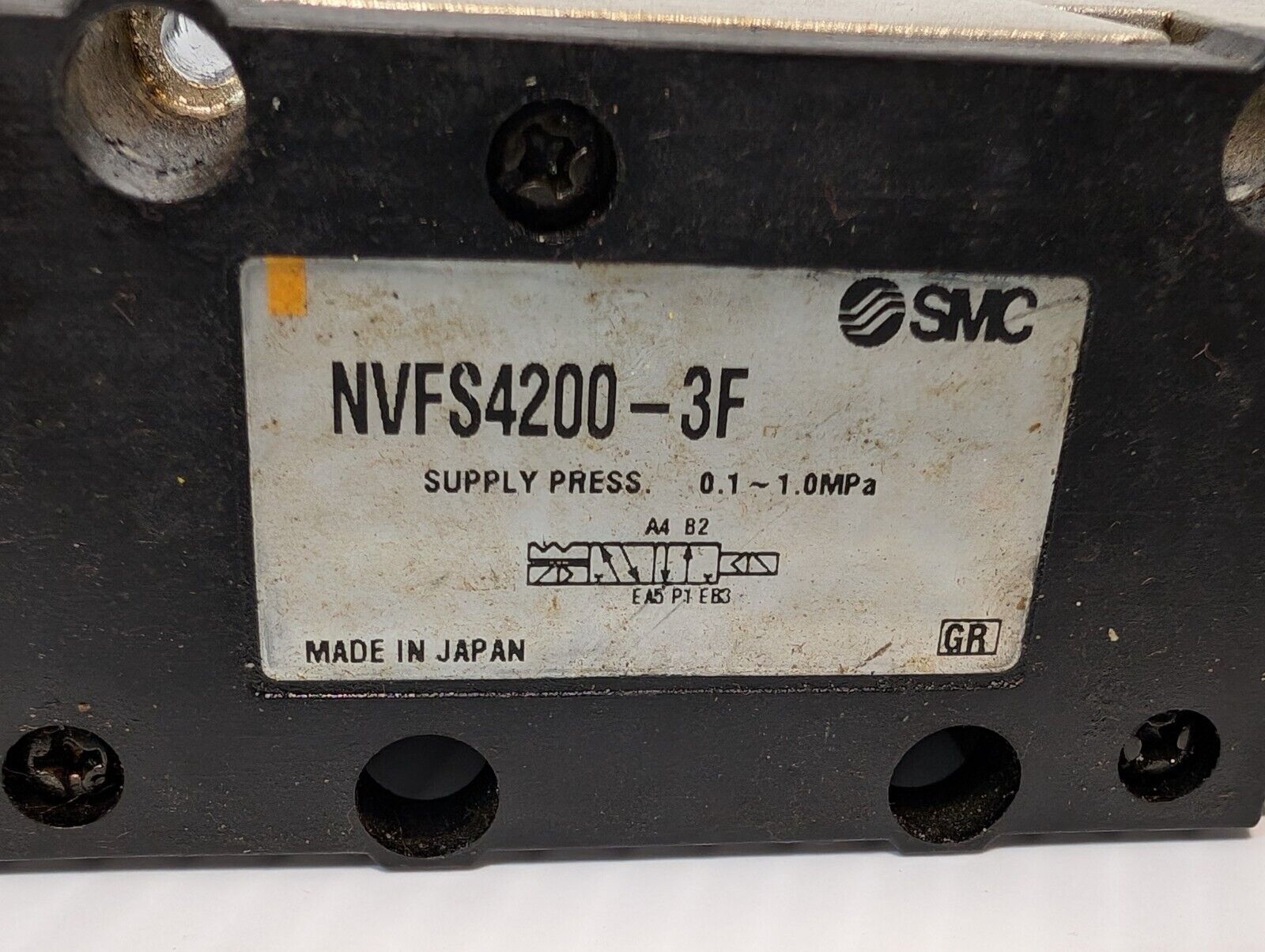 SMC NVFS4200-3F Pneumatic Solenoid Valve Supply Press. 0.1-1 MPa - Free Shipping