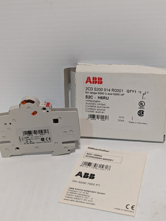 ABB S2C-H6RU Auxiliary Contact NO/NC/ F/S20X-K CB 161K438H01 - Free Shipping