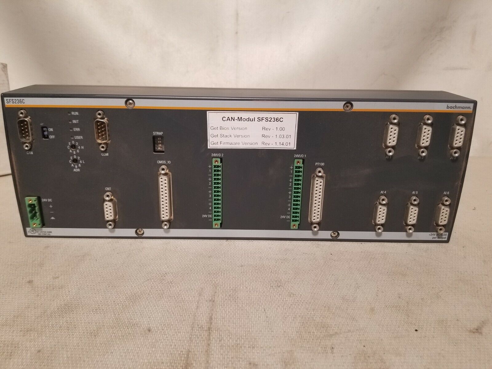 Bachmann SFS236C CAN module, PLC, compact controller module, Suzlon 51025049