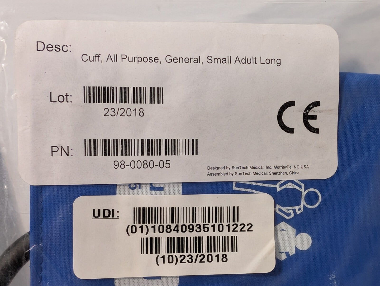 SunTech 8000-1655 Non-Invasive Blood Pressure Cuff, Small Adult Size, 17-25cm