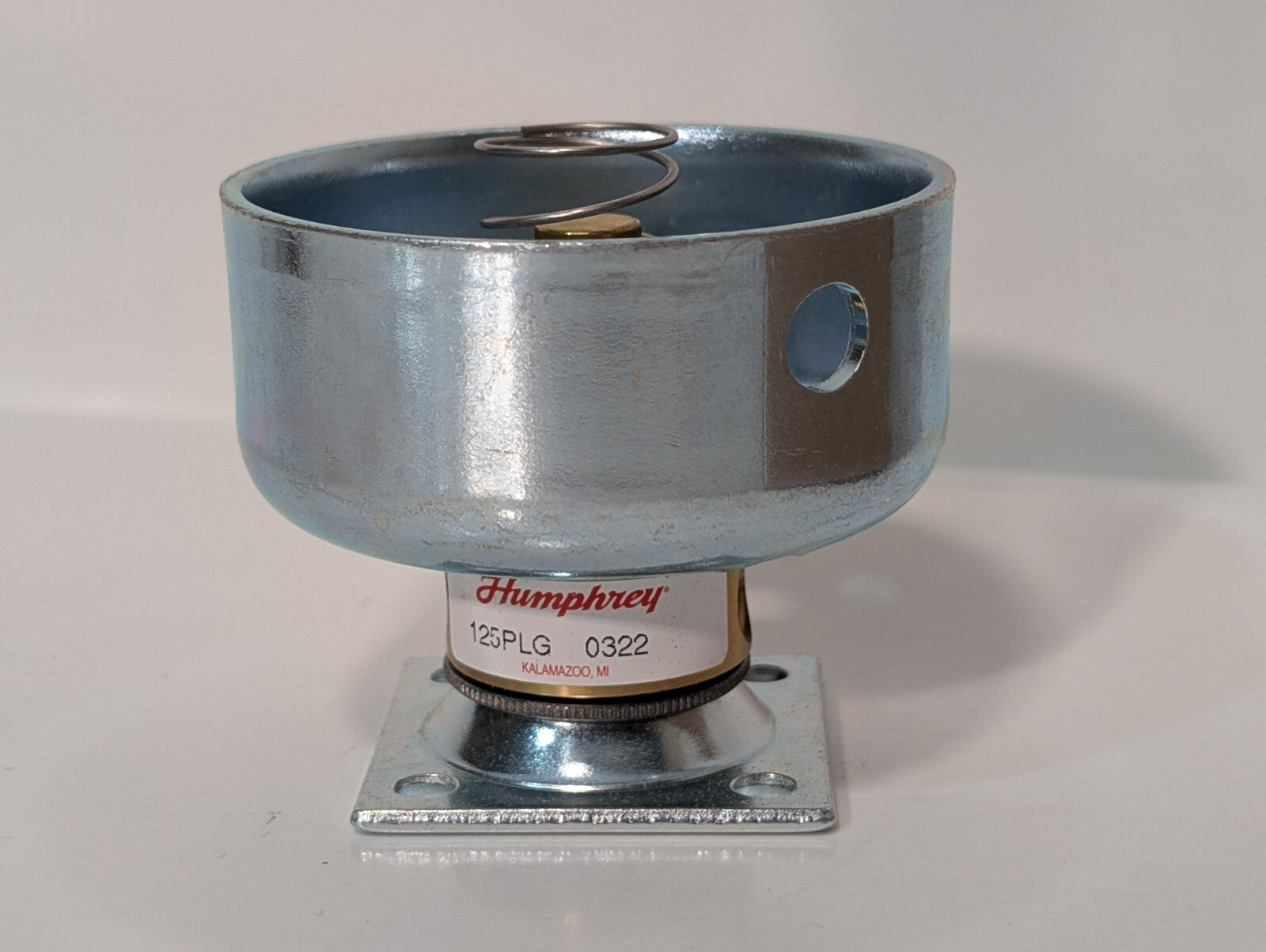 (1) Humphrey 125PLG Diaphragm Poppet Manual Valve, Pneumatic, New Old Stock