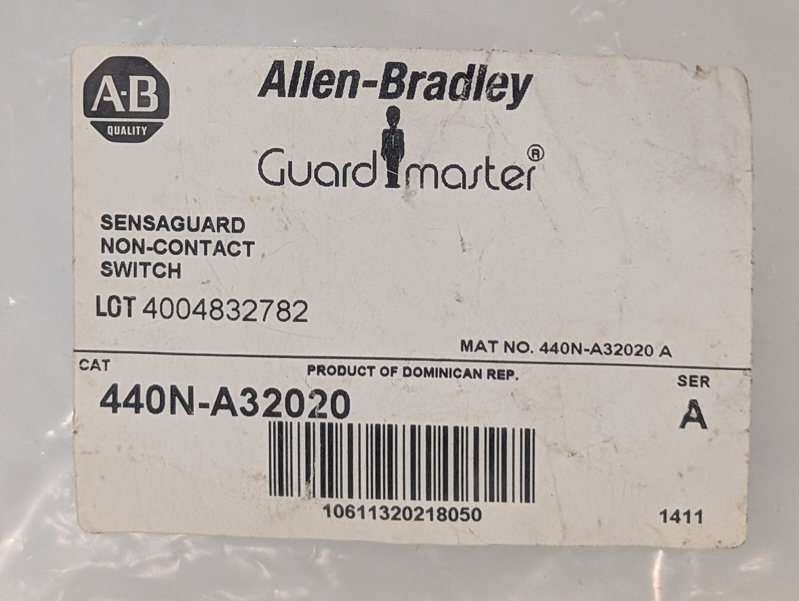 Allen Bradley 440N-A32020 Guard-Master Sensaguard Non-Contact Switch Actuator