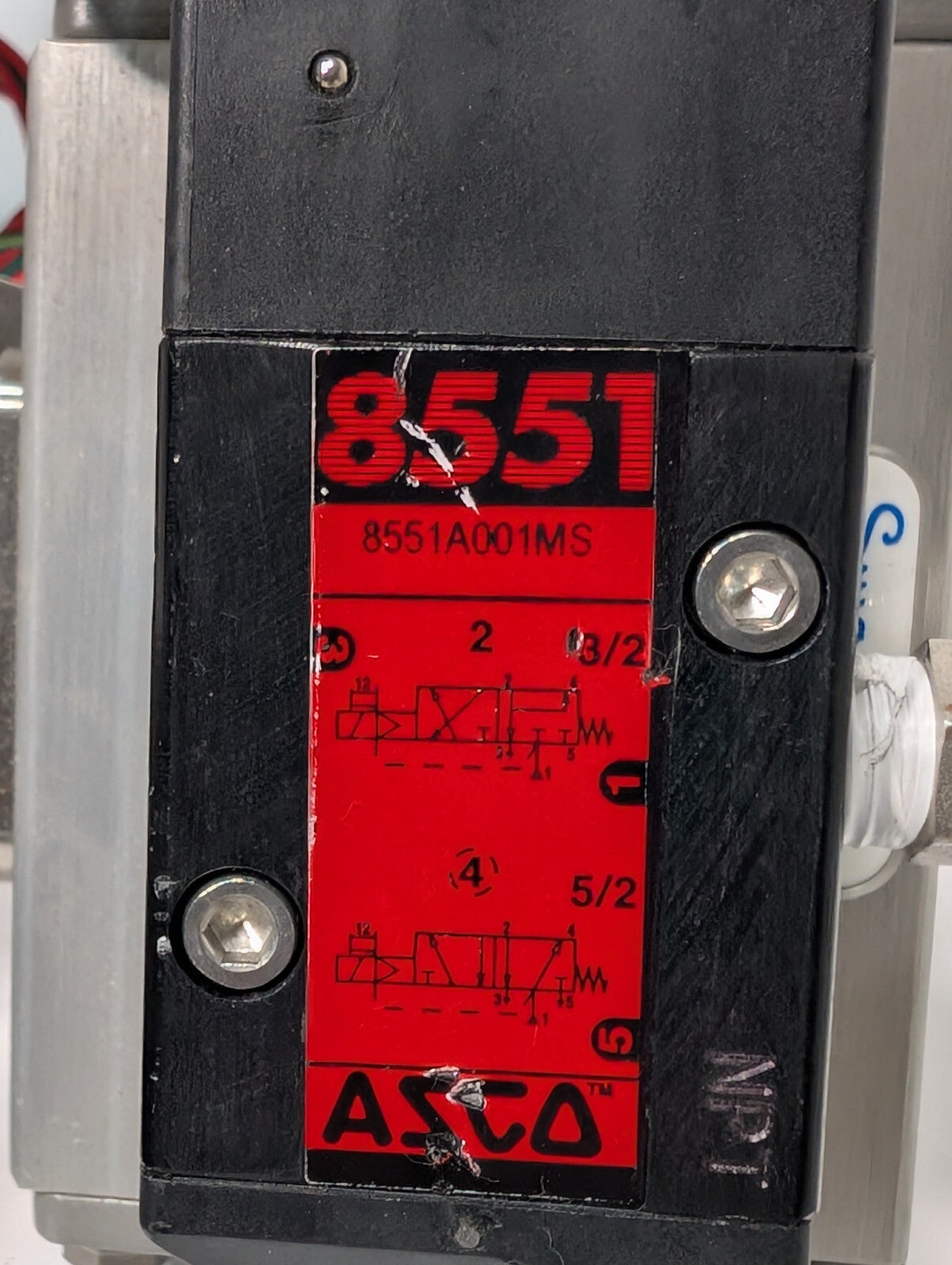 Swaglok MS-A30-4-DIN Spring Return Assy SS-AFSS8 Control Valve ASCO WT8551A001MS