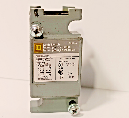 Square D 9007C68T10, Ser A Limit Switch, Class 9007, Type C-68, Series A