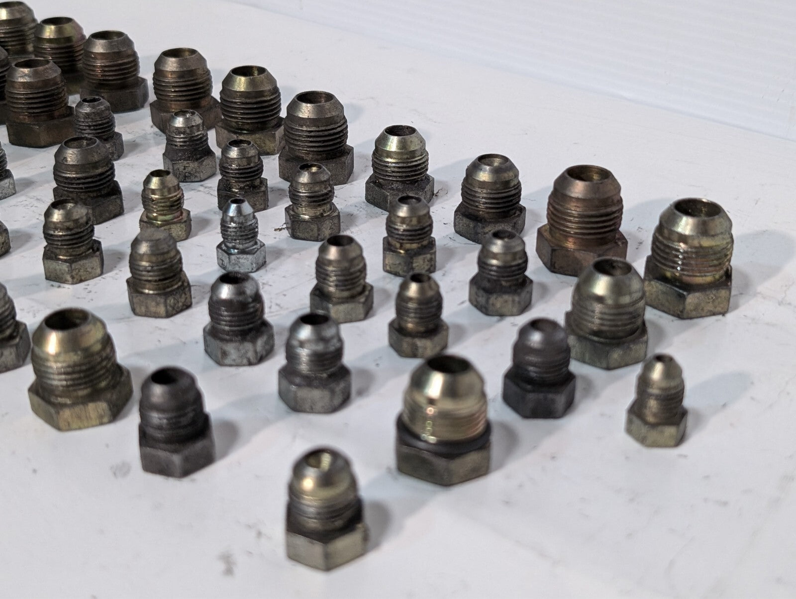 (65) Small Fitting and Adapters Steel Weld Hex Head Thread Valve