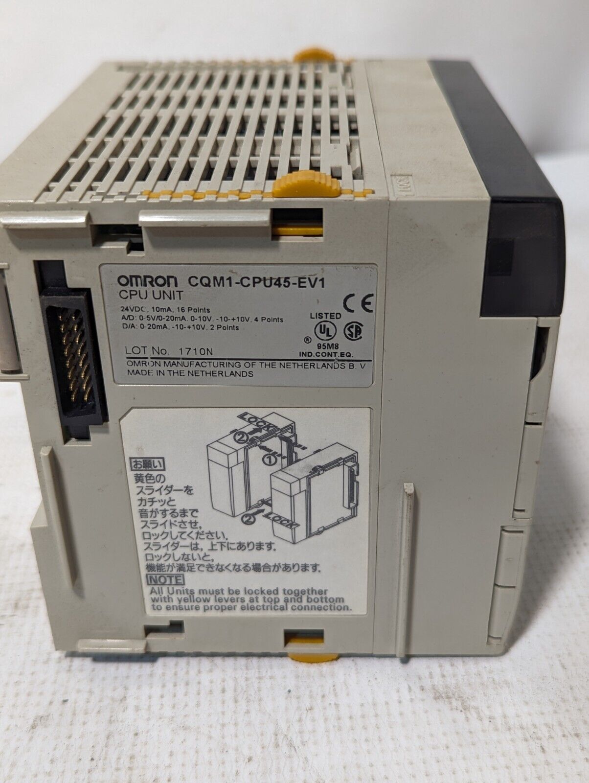 Omron CQM1 Programmable Controller, CQM1-CPU45-EV1 - Free Shipping