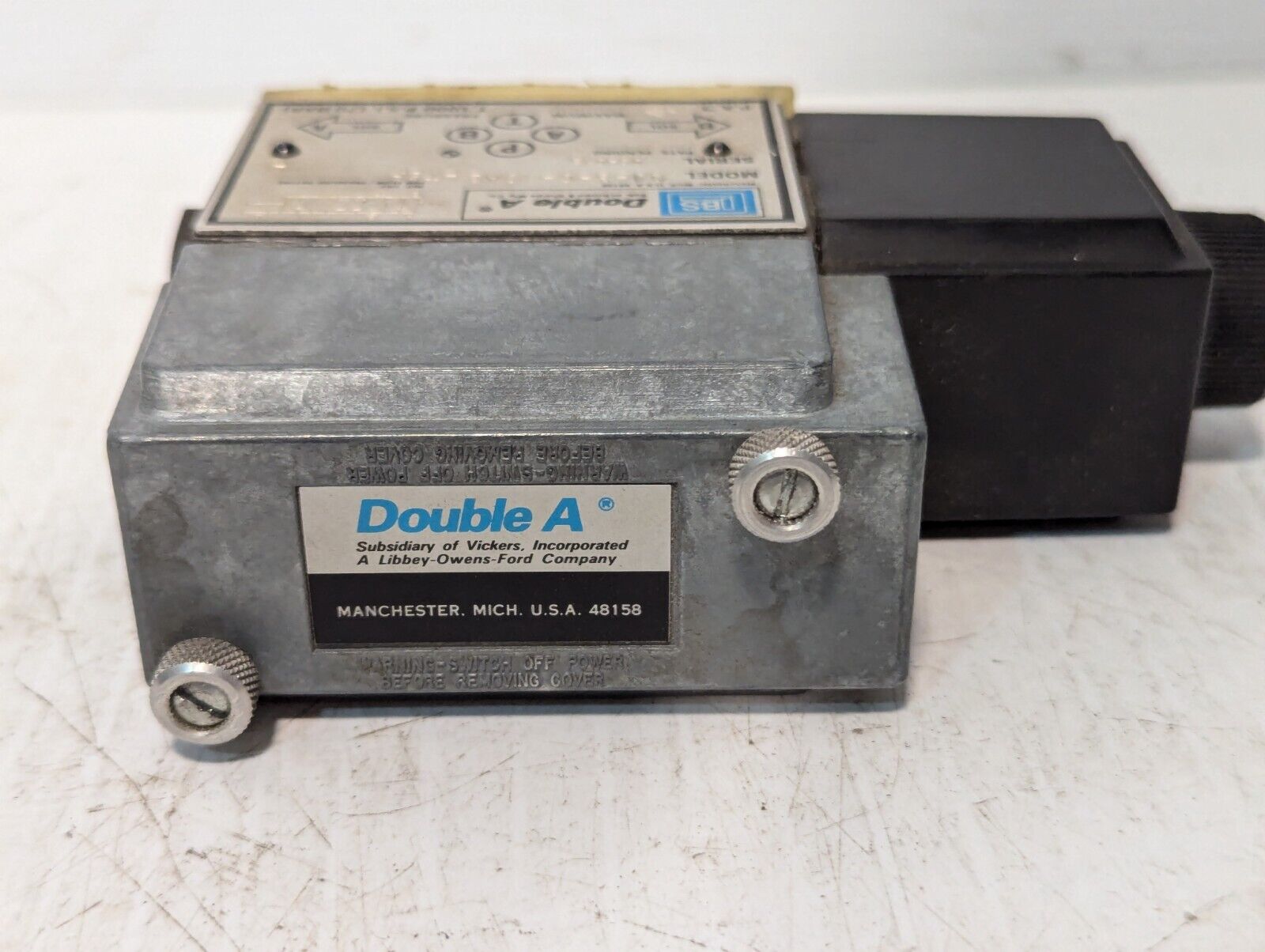 Double A QJ-3-C-10A2-TSP Hydraulic Solenoid Valve - Free Shipping