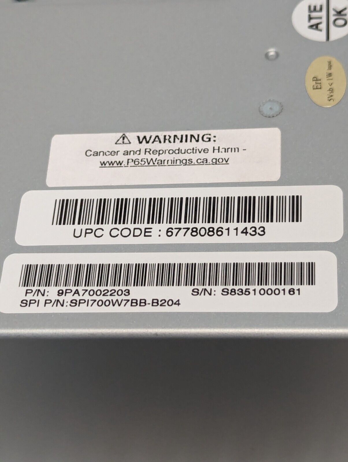 Sparkle Power SPI700W7BB 700-Watt Power Supply with adapter brackets - Free Ship