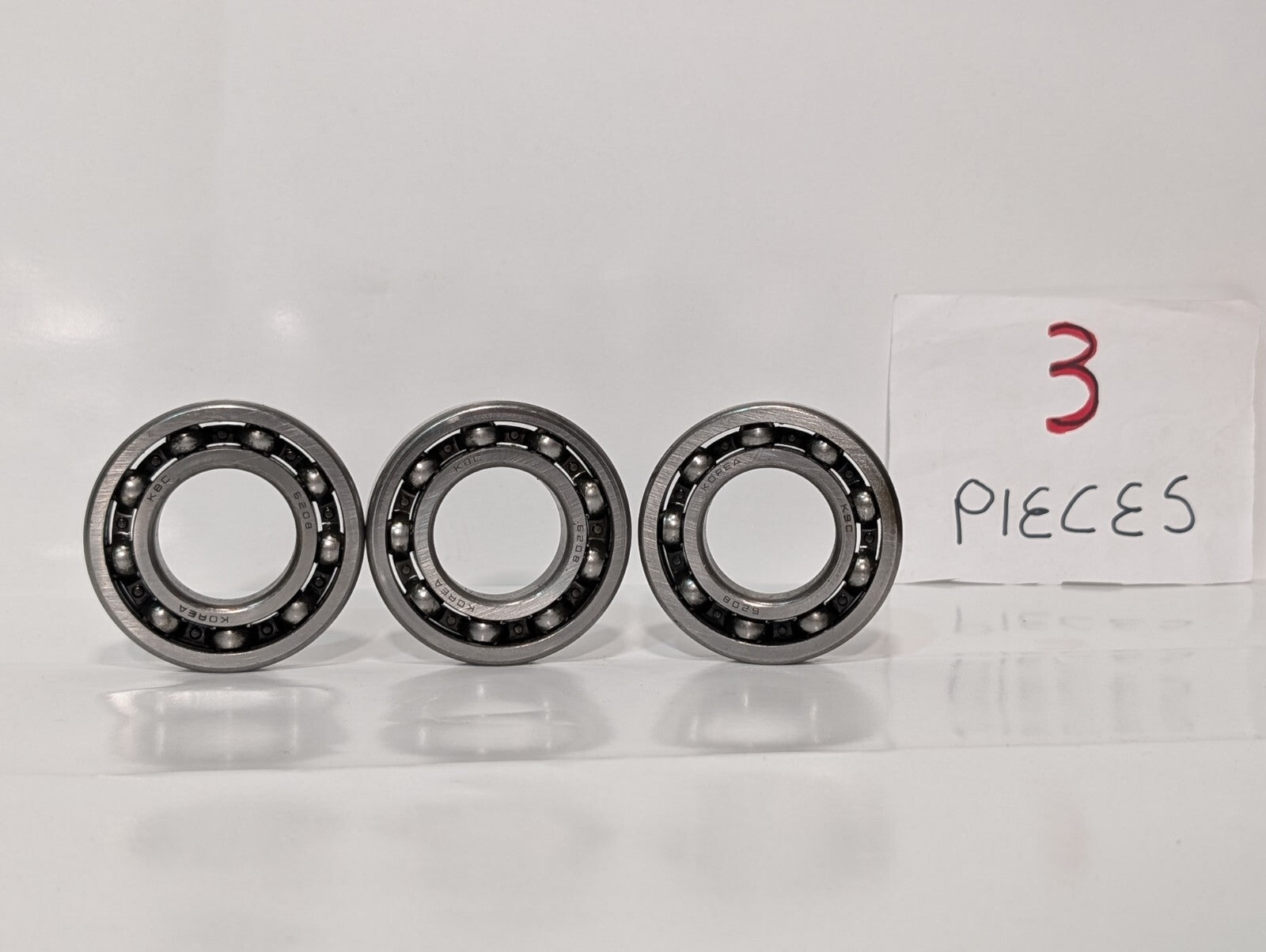 (3) KBC 6208 C3 Deep Groove Ball Bearing 40x80x18