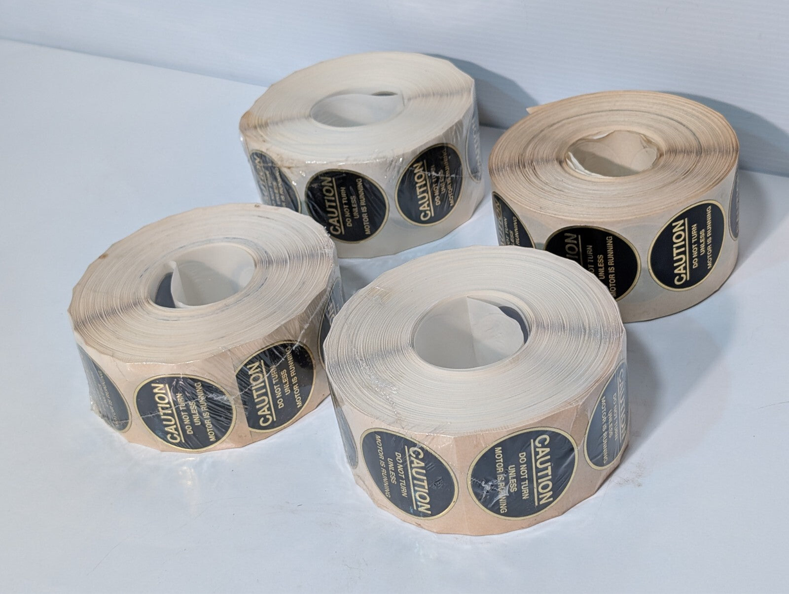 (4 Rolls) Caution Tape - Do Not Turn Unless Motor Is Running