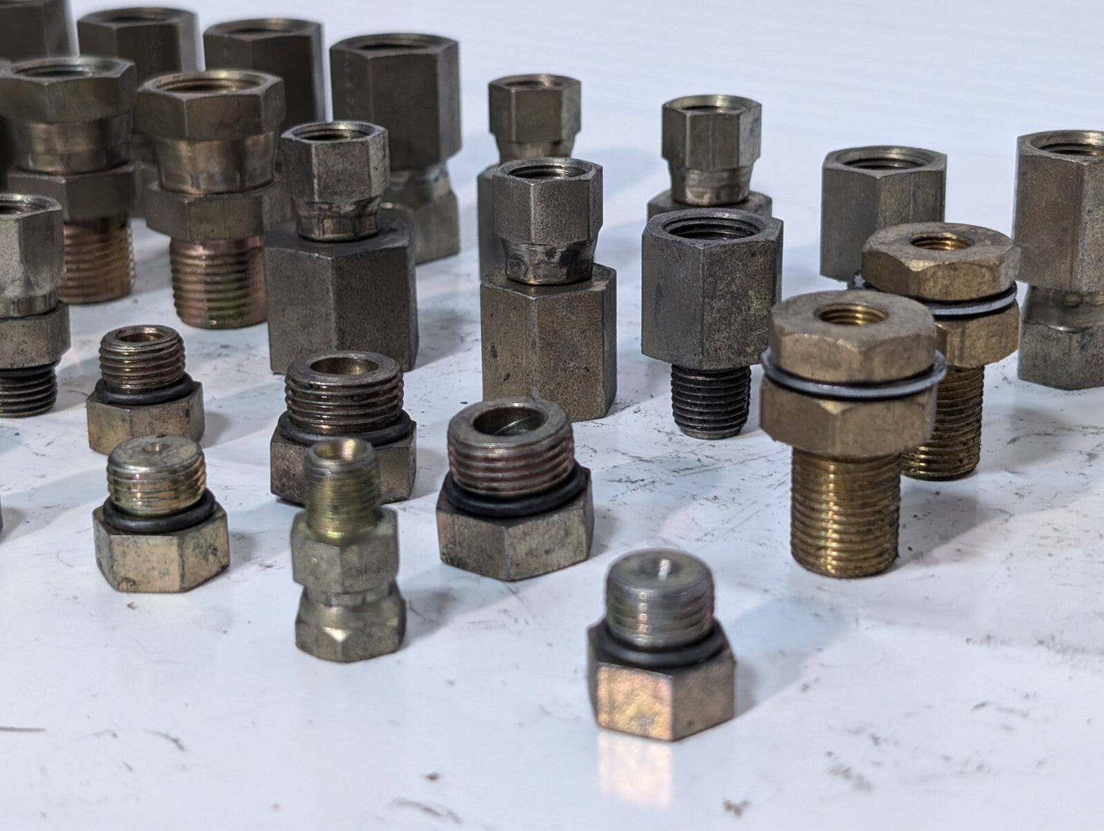 (40) Assorted Hydraulic Fitting and Adapters, Hex Head Thread Nut Lug Nipple