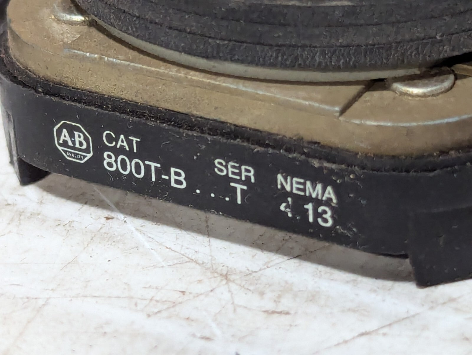 (2) Allen-Bradley 800T-B Ser T Pushbutton Extended Red Momentary