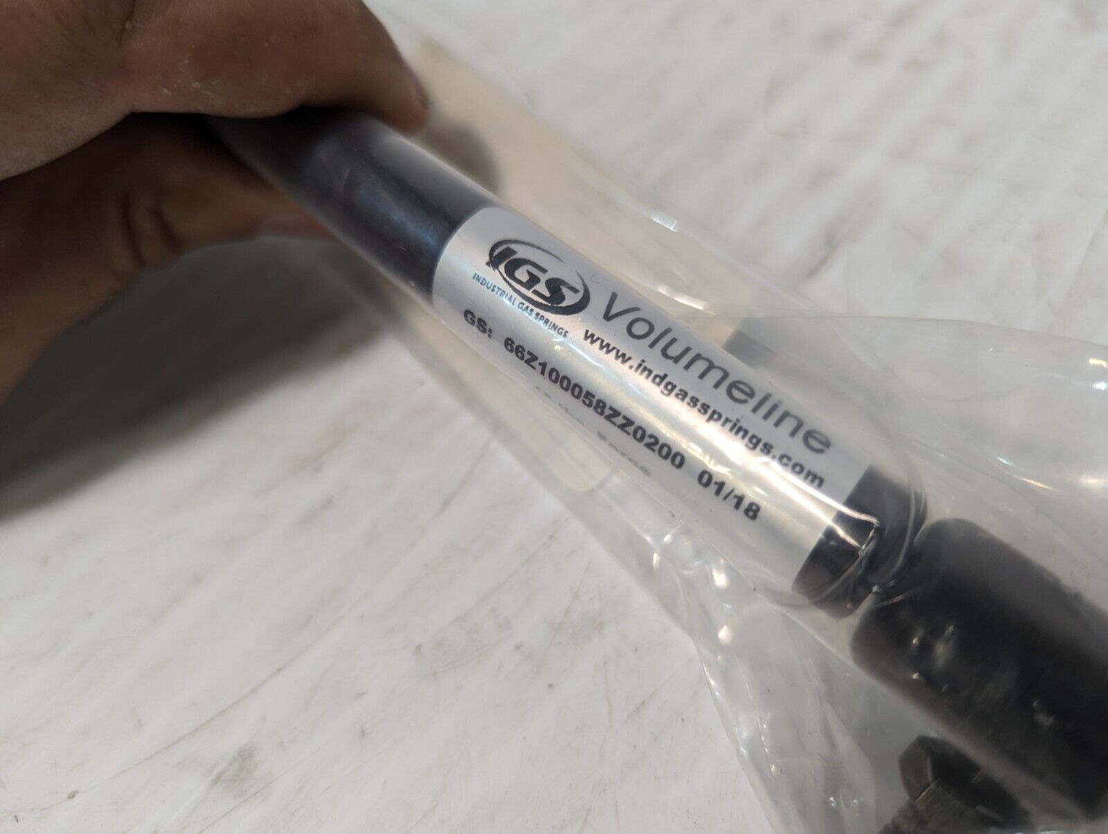 IGS 66Z100058ZZ0200 Volumeline Gas Spring 120mm Stroke, 45 lbs. Force -Free Ship