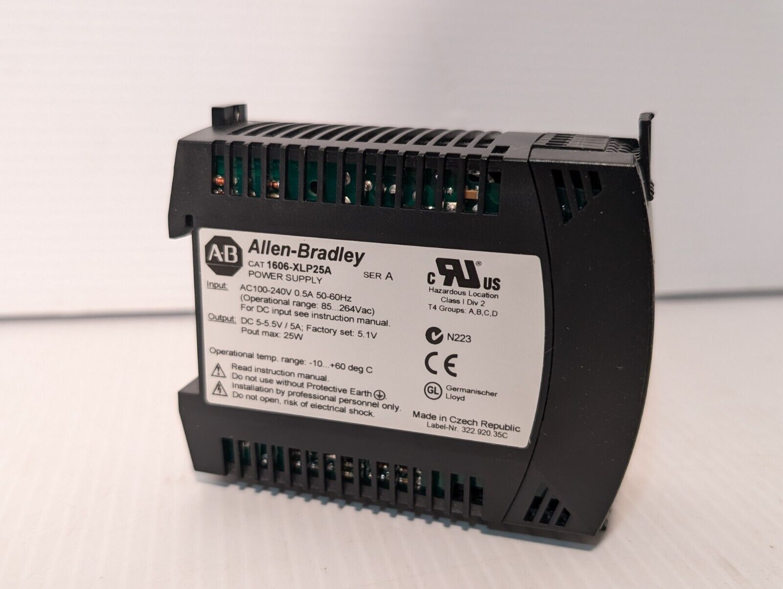Allen Bradley 1606-XLP25A Power Supply, 25W, 100-240VAC  - Free Shipping