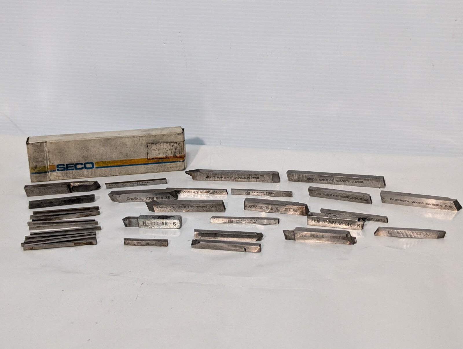 (30) Seco WKE 45 Cobalt (and other) Rectangular Tool Bit Blanks