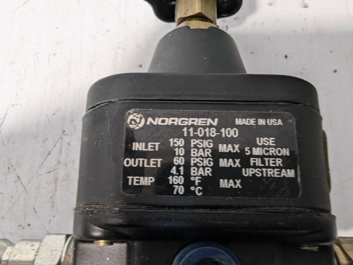 Norgren 11-018-100 Pneumatic /Air Pressure Regulator 150 PSIG Max, Free Shipping