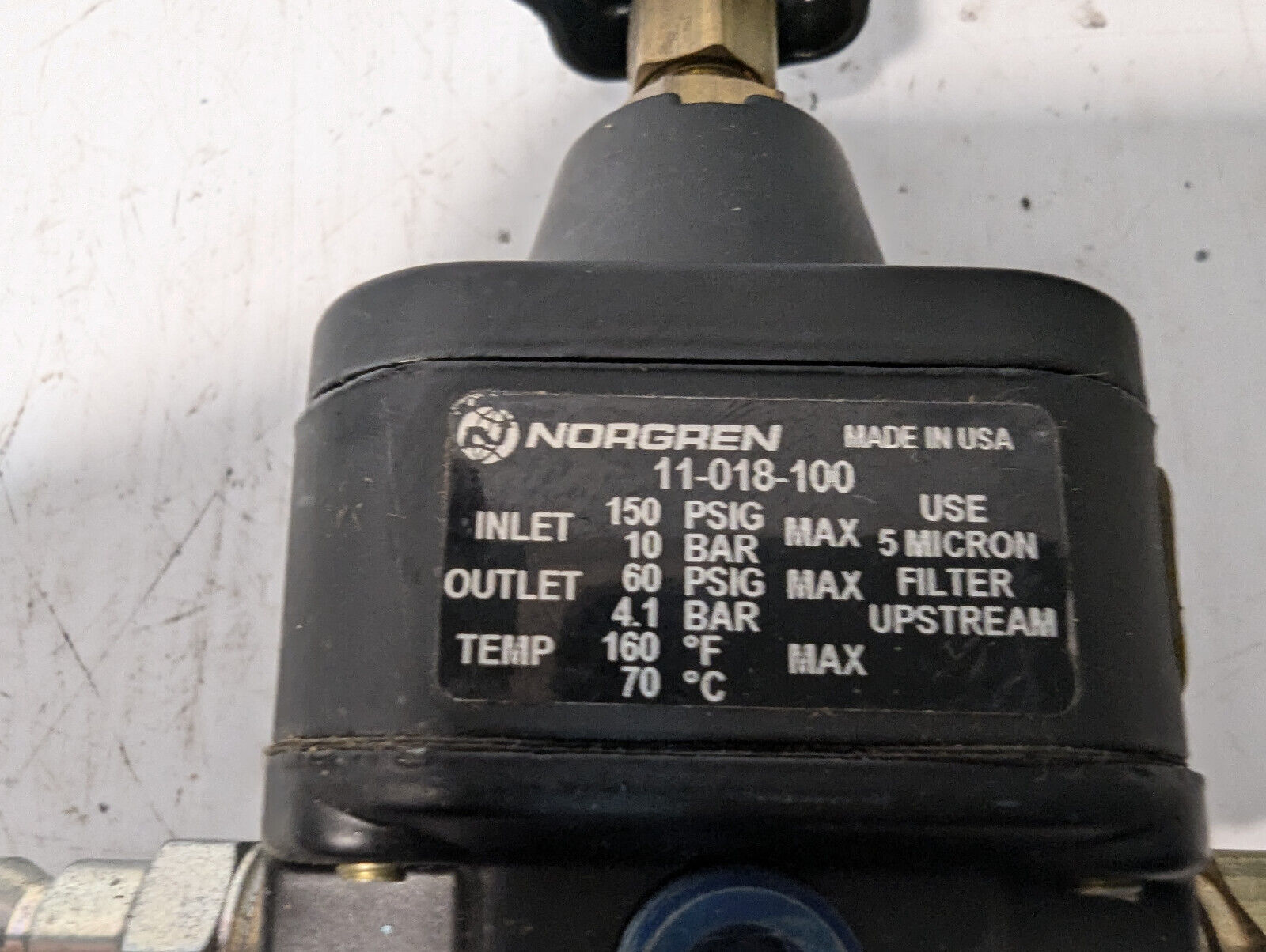 Norgren 11-018-100 Pneumatic /Air Pressure Regulator 150 PSIG Max, Free Shipping