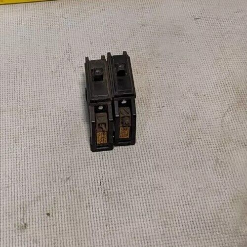 Lot of 2 Westinghouse 1419817 Circuit Breaker, 40A, 120V, 1-Pole- Free Shipping