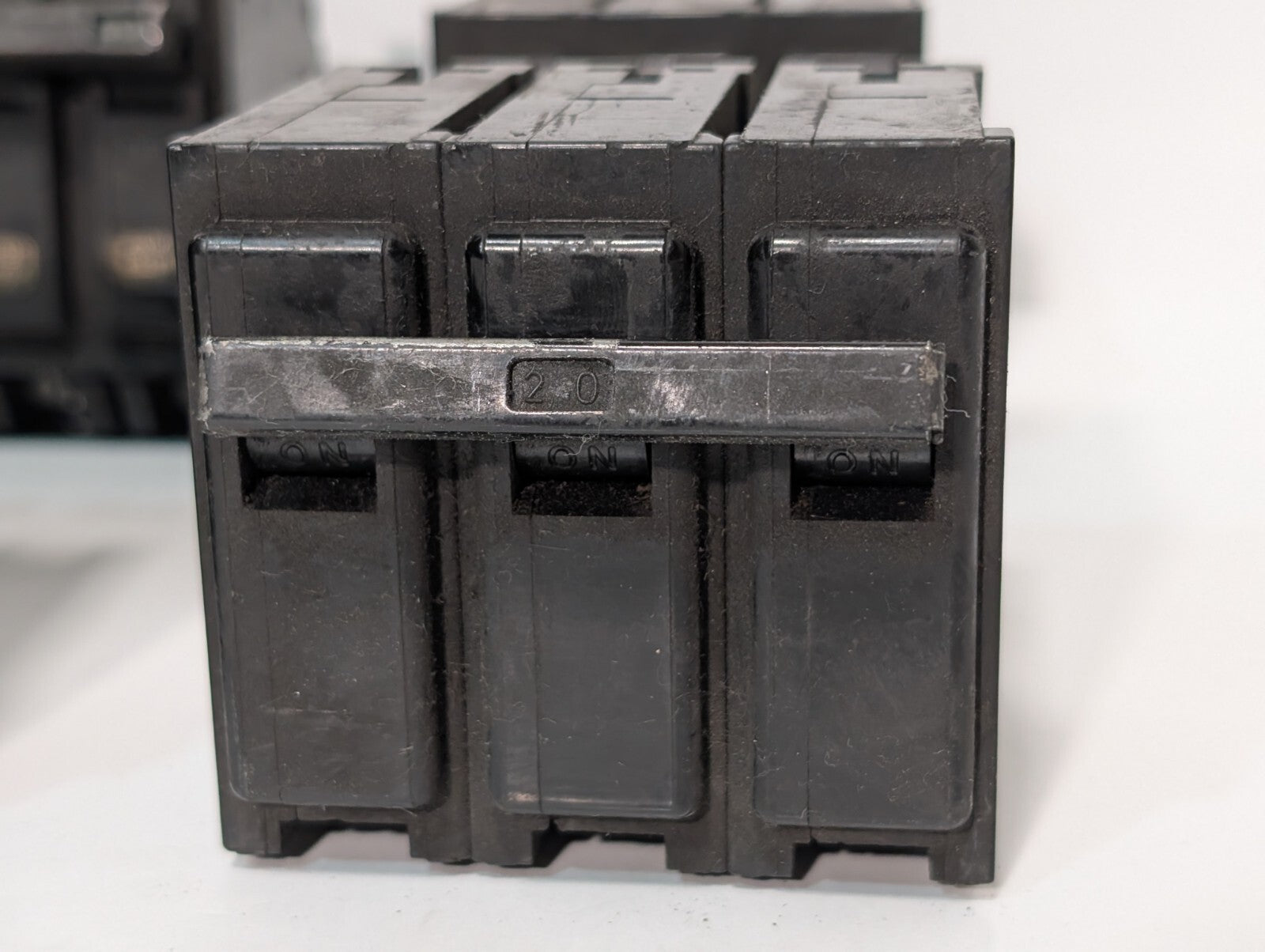 (8) 3-Pole Circuit Breakers, Assorted Amperages and Brands, See Photos