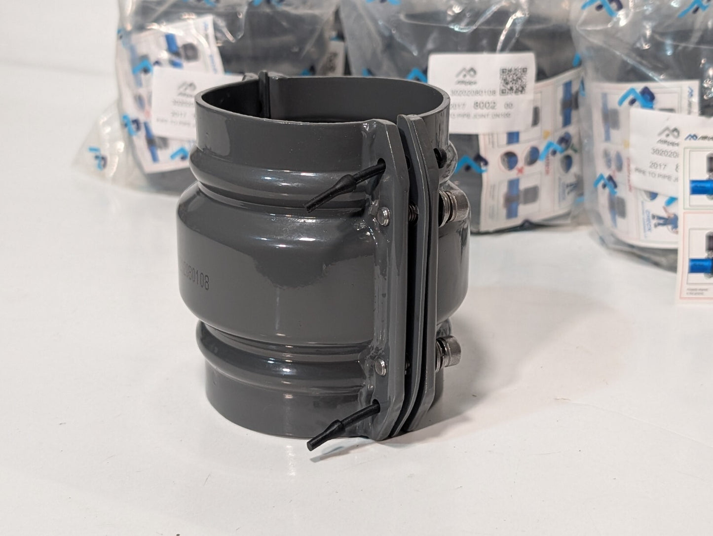 [1] Airpipe 4" Pipe to Pipe Joint DN100 Aluminum 30202080108