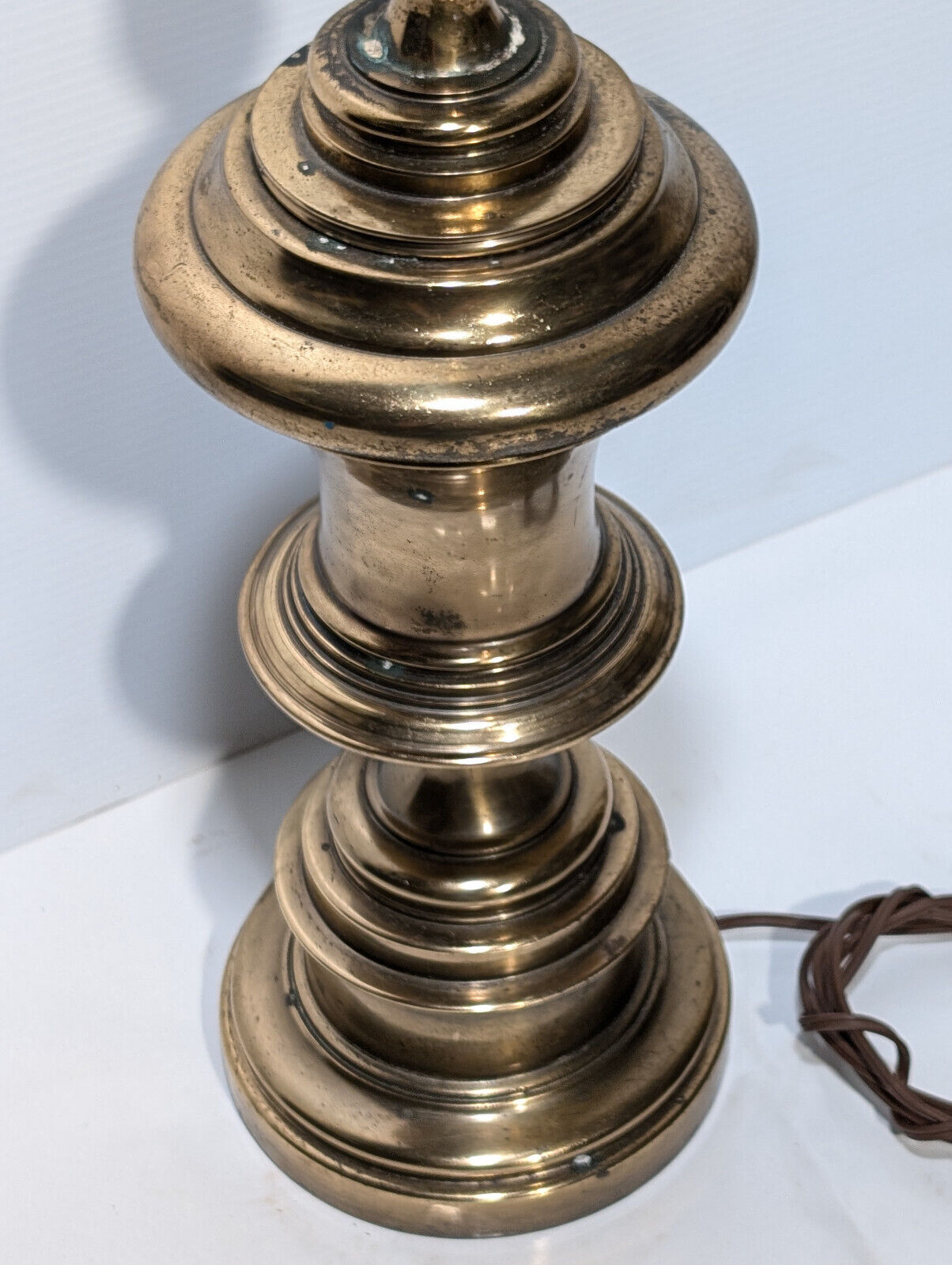 Stiffel Vintage, Antique, MCM, 34" Brass Table Lamp, Pineapple,Hollywood Regency