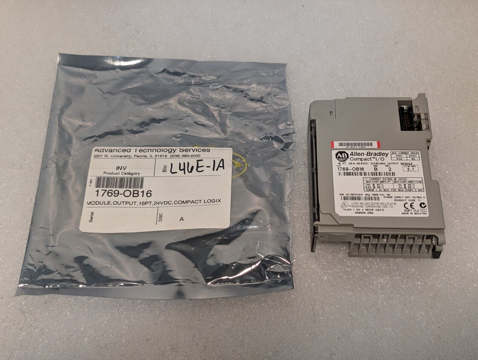 Allen Bradley 1769-OB16 Compact I/O Module, 16 Pt, 24VDC, Series B - Free Ship