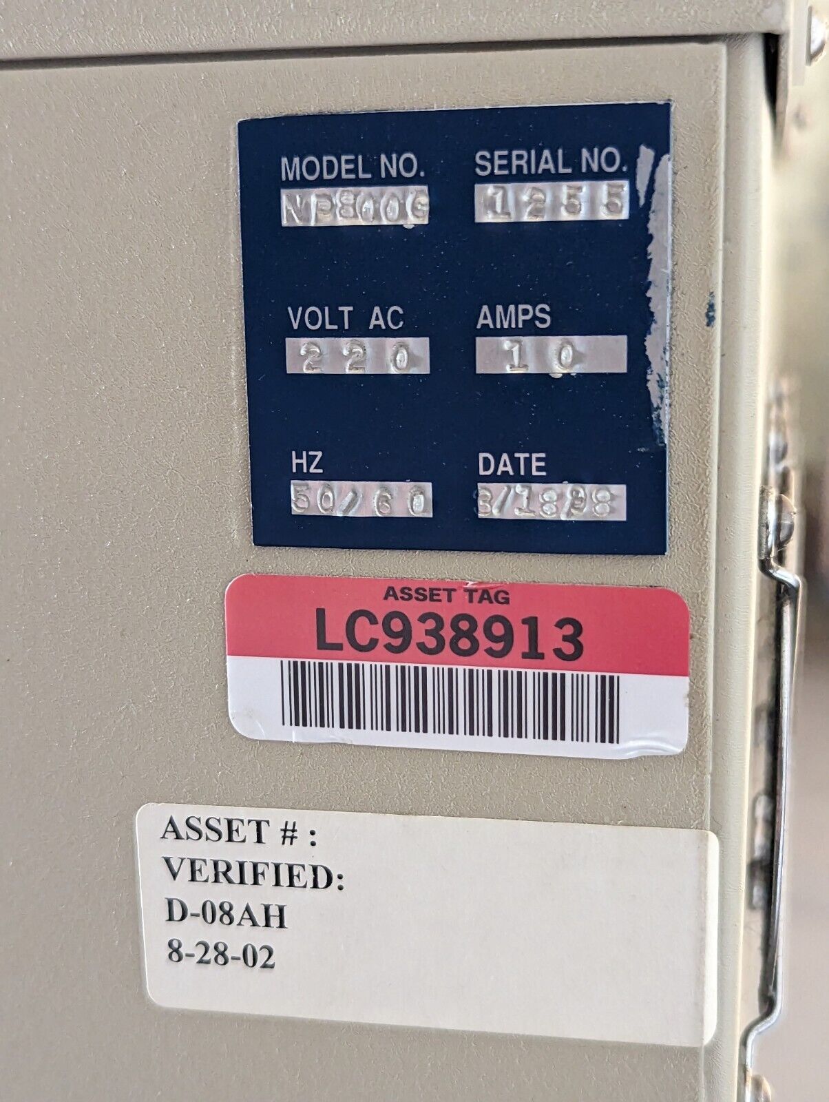 NovaPrep 8000 chromatography system, NP8000, 220VAC, 10A, 50/60Hz