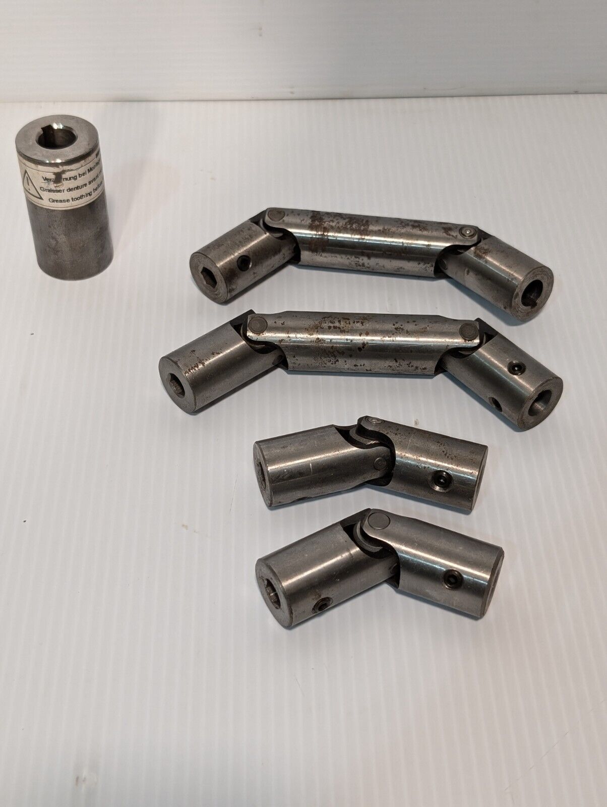 Lot of 4 Connecting Universal Joints, plus other item as pictured -Free Shipping