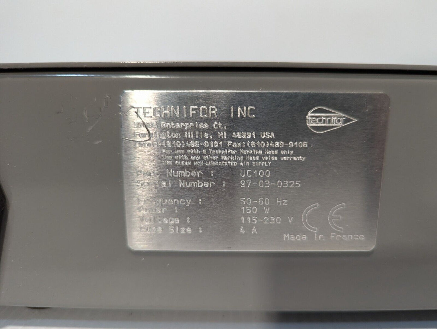 Technifor UC100 Metal Stamping/Marking Controller, 160W, new old stock-Free Ship