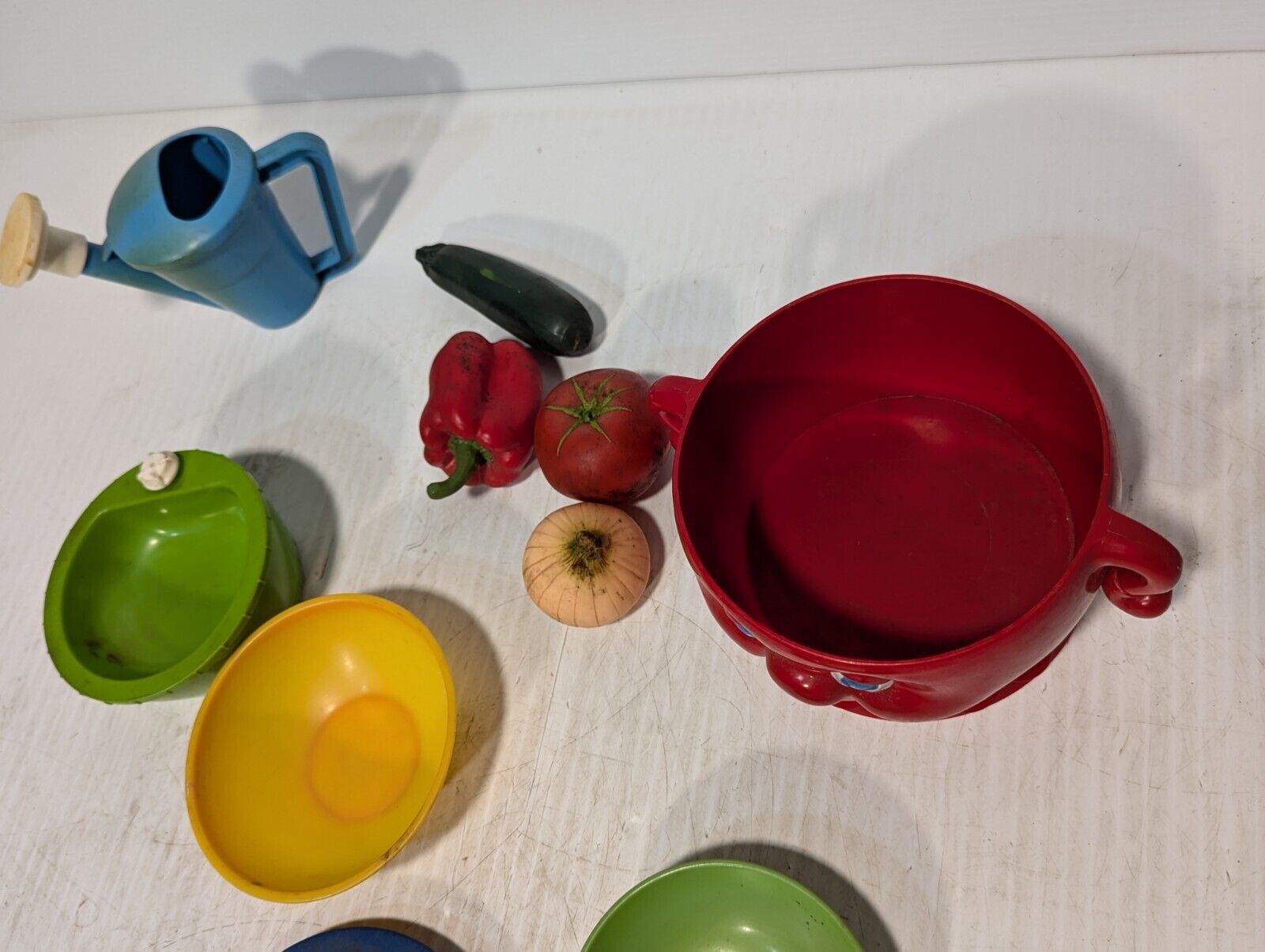 Kids Plates and Bowls, Fake Fruits, Miniature Watering Pot - Free Shipping