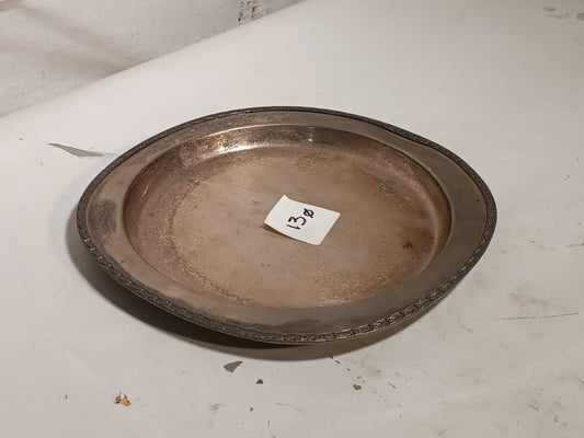 Vintage Glastonbury 503 Silver Serving Plate Art Deco 13" Diameter