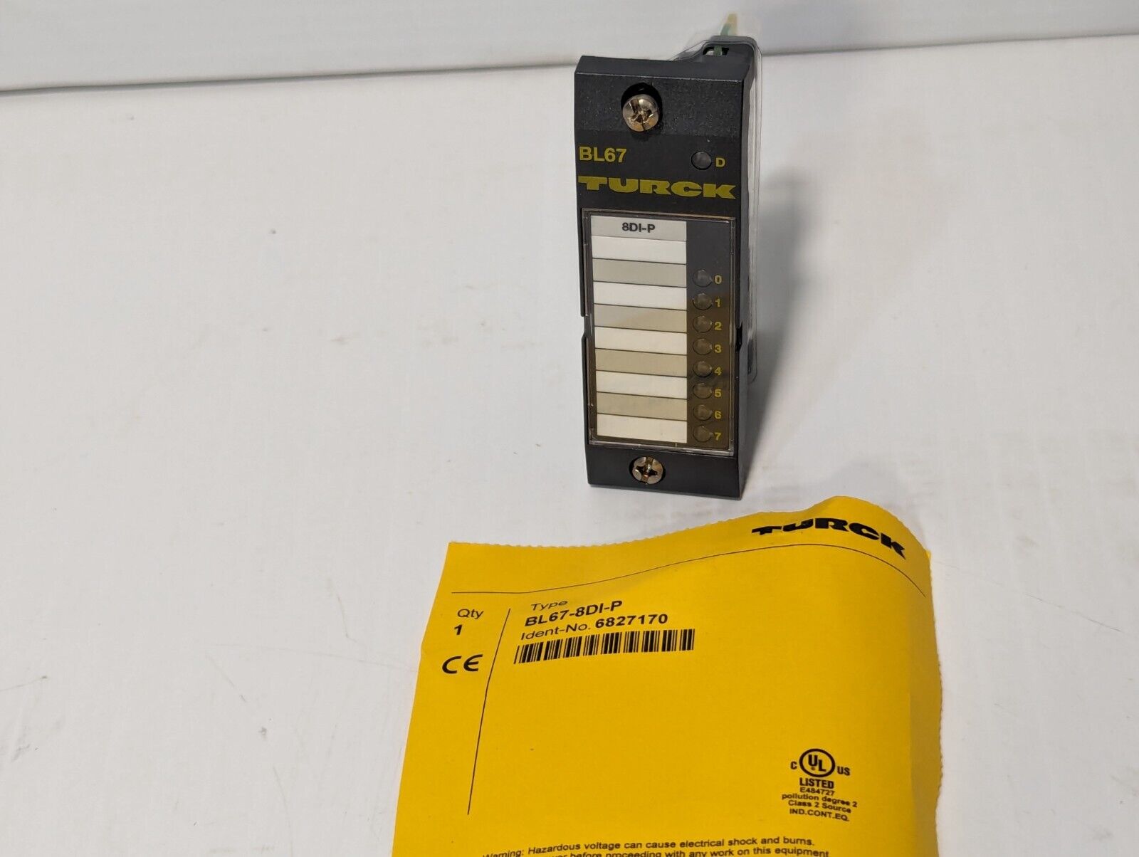 Turck BL67-8DI-P Electronic Module, 8 Digital Inputs - Free Shipping