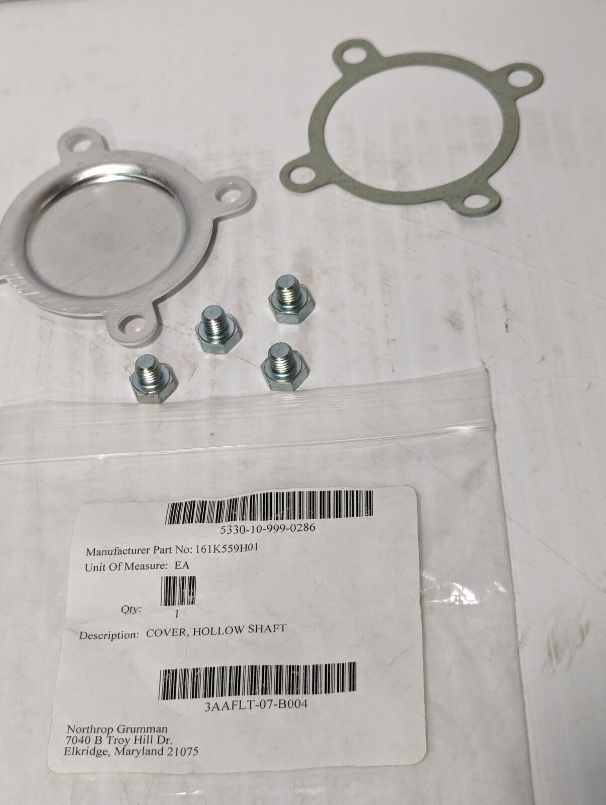 DKW Cover Hollow Shaft 161K559H01 5330-10-999-0286 - Free Shipping