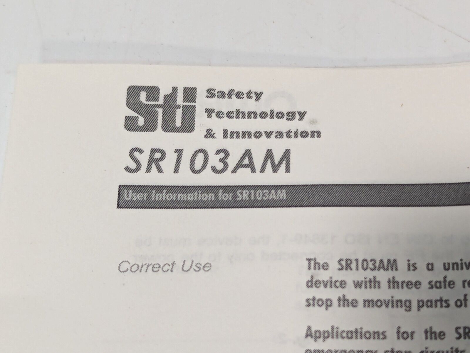STI SR103AM Relay Dual Channel Safety Monitoring 24VAC/DC - Free Shipping