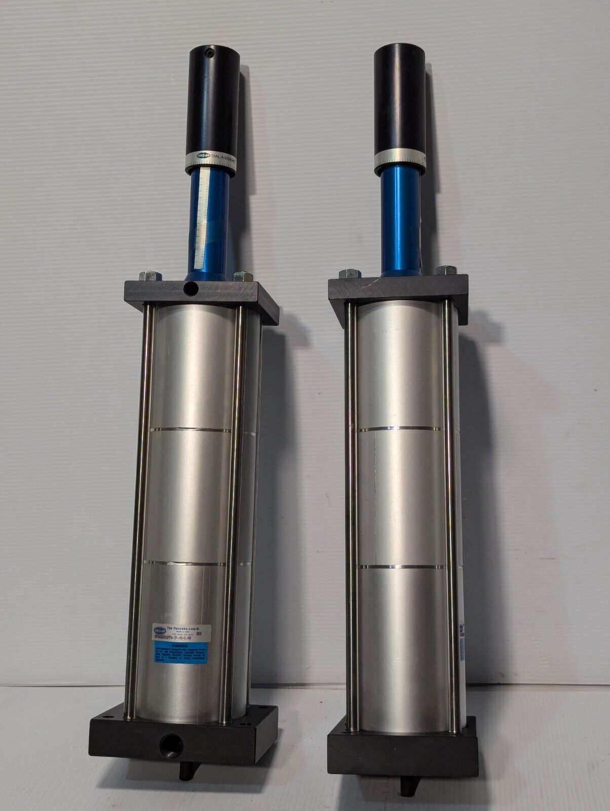 Fabco Air Dial-A-Stroke MP4X4X3X1FFA-TF-AS-E-MR pneumatic cylinder, Pancake Line