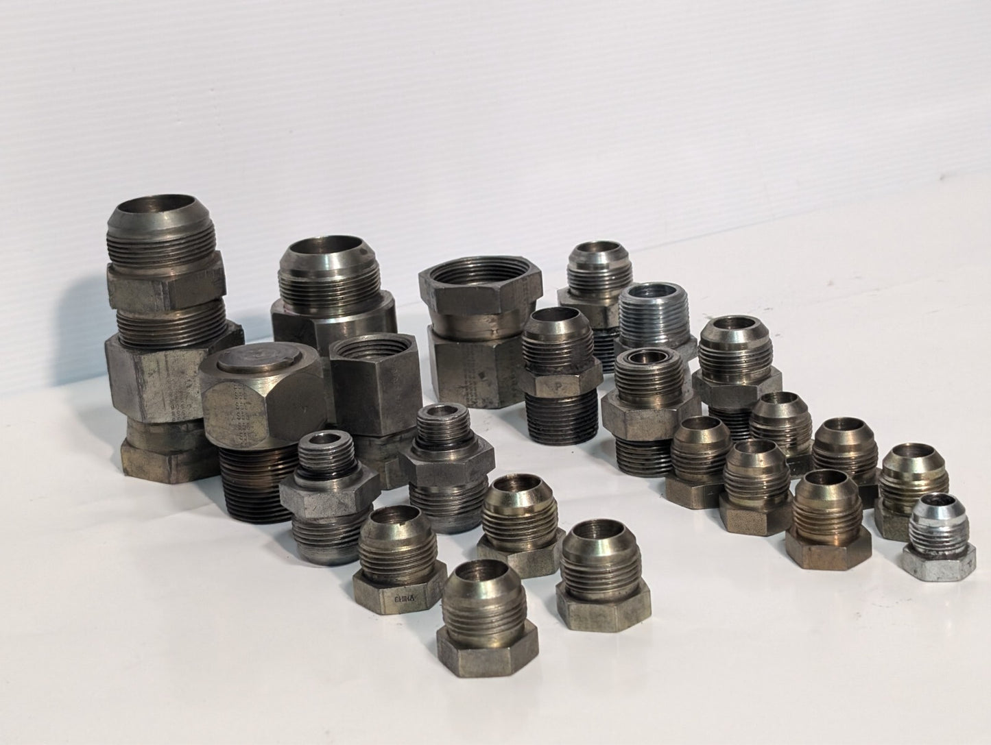 (23) High Pressure Adaptor Fittings Reducers Hex Heads for Hydraulic Press