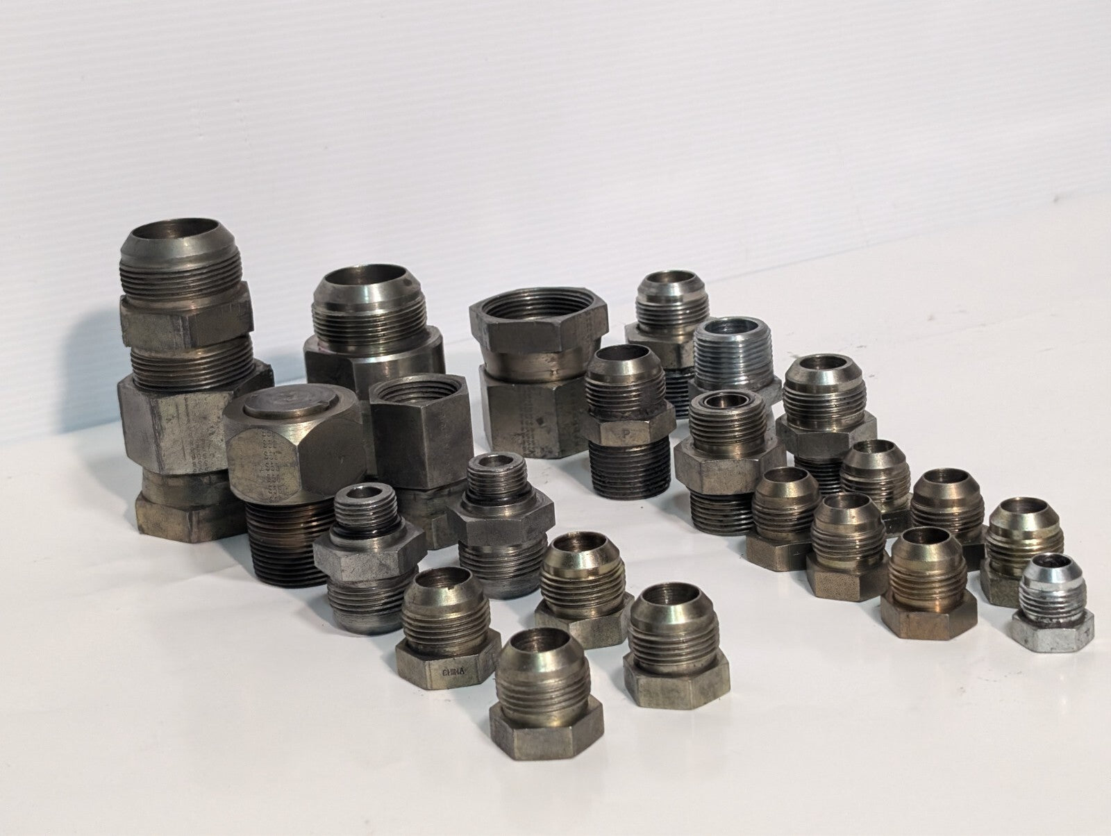 (23) High Pressure Adaptor Fittings Reducers Hex Heads for Hydraulic Press