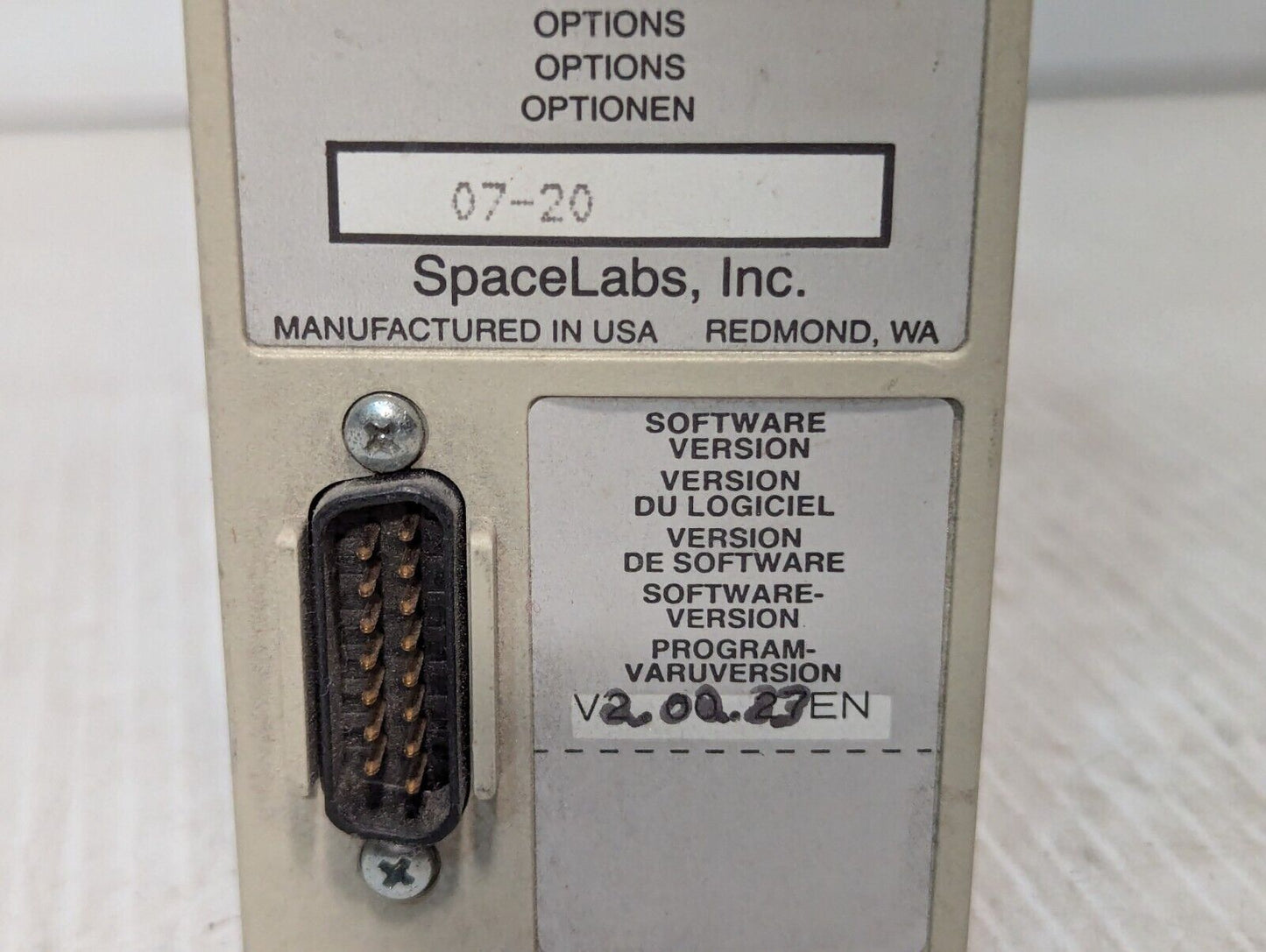 SpaceLabs 90470 07-20 ECG/Resp Multiview Patient Monitor Module - Free Shipping