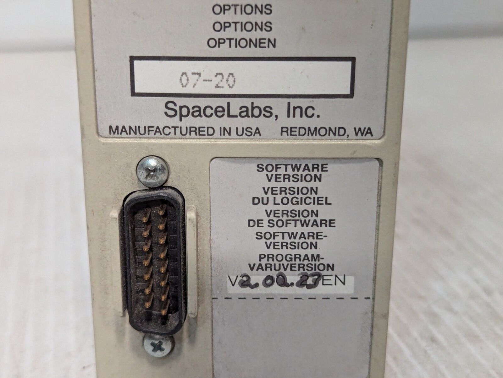 SpaceLabs 90470 07-20 ECG/Resp Multiview Patient Monitor Module - Free Shipping