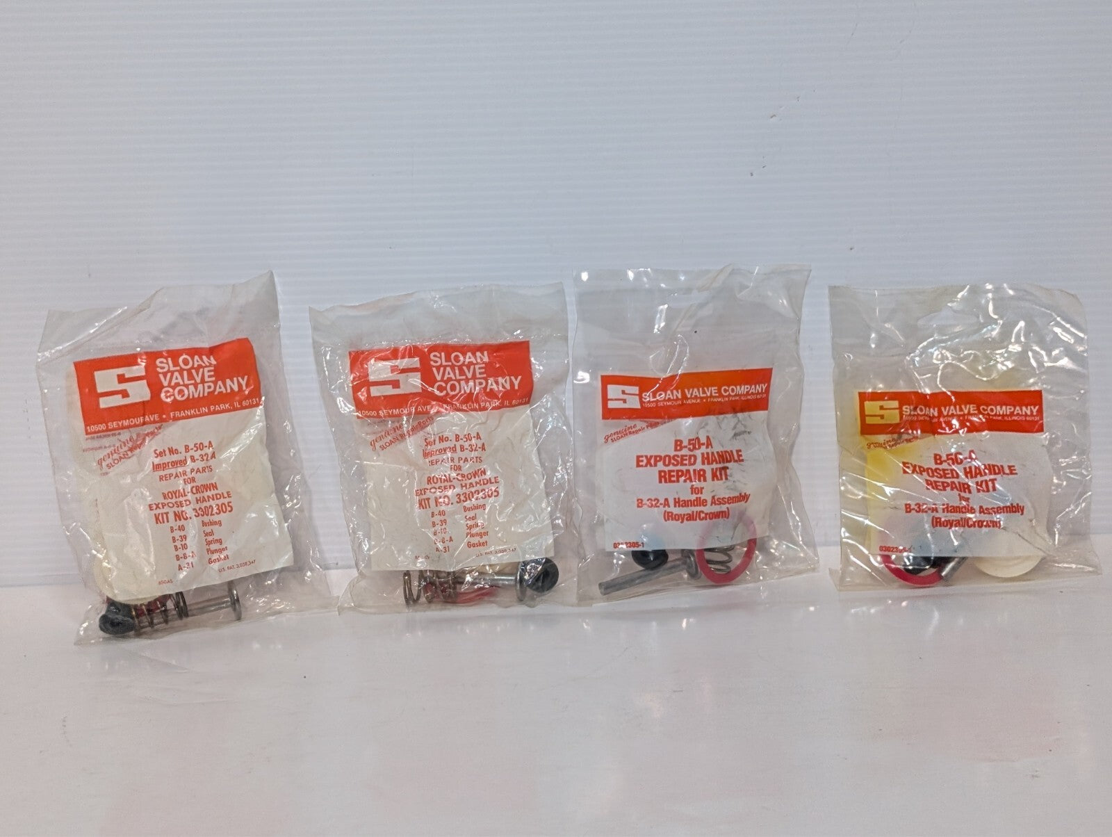 (4) SLOAN B-50-A Flush Valve Handle Repair Kit