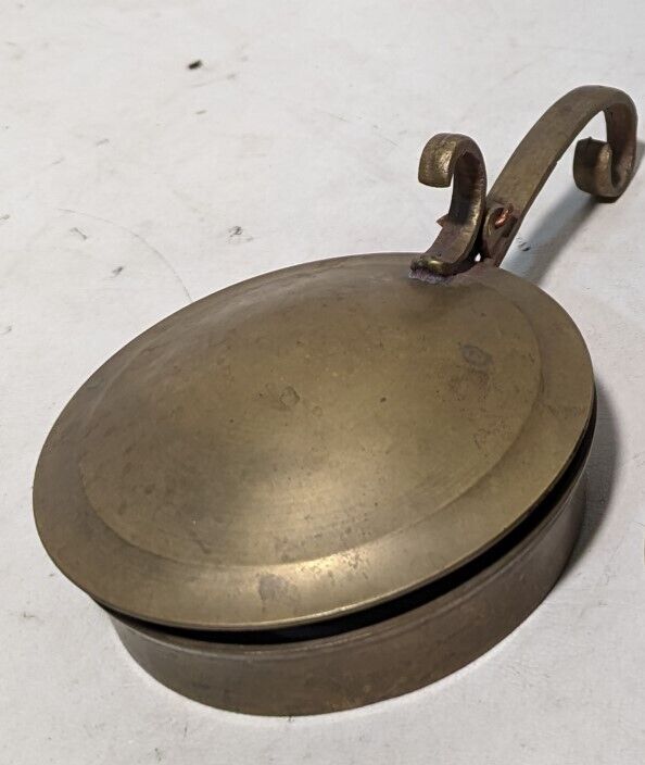 Vintage Silent Butler Crumb Catcher Brass - 7" L x 4.5" diameter