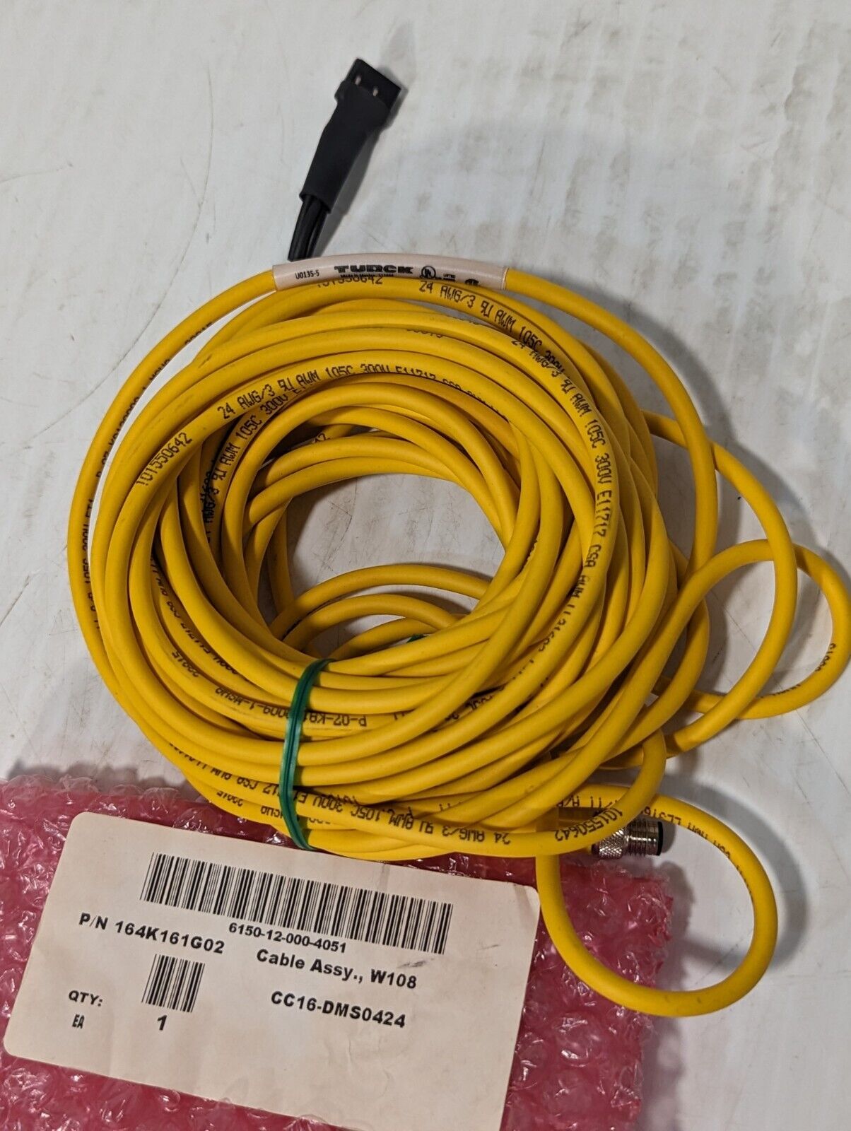 U0135-5 Turck Cable Cord Set Assembly W108 - Free Shipping