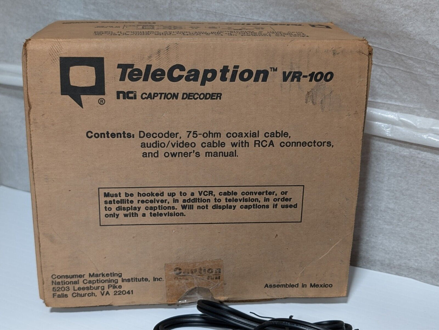TeleCaption VR-100 Nci Closed Caption Decoder
