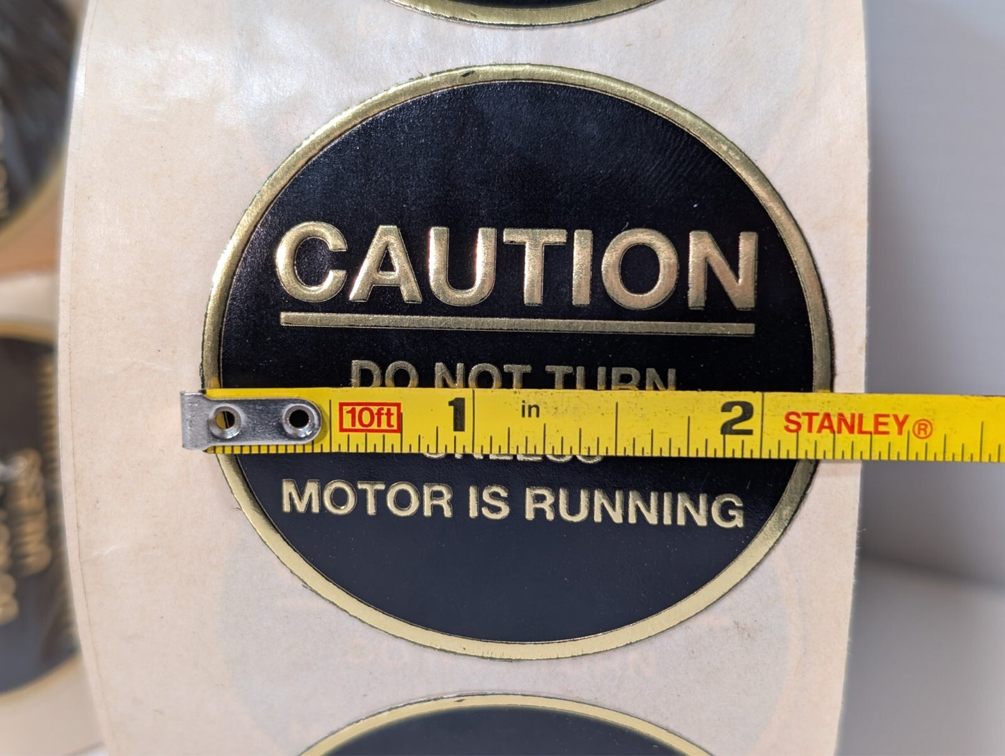 (4 Rolls) Caution Tape - Do Not Turn Unless Motor Is Running