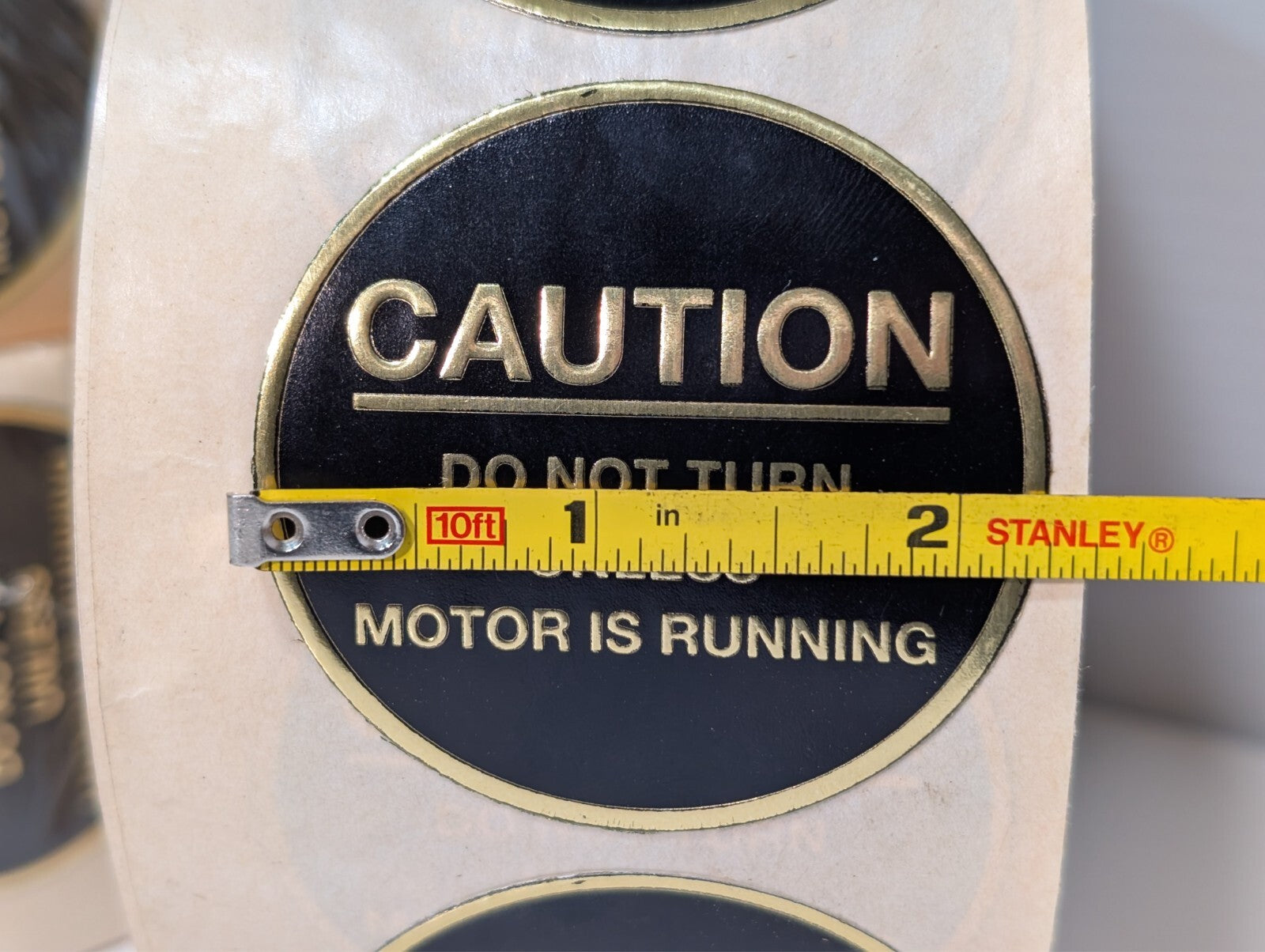 (4 Rolls) Caution Tape - Do Not Turn Unless Motor Is Running